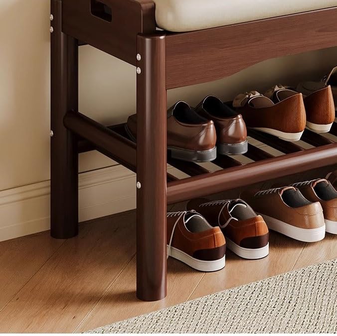 Étagère à chaussures d'entrée et banc d'extérieur multifonctionnel