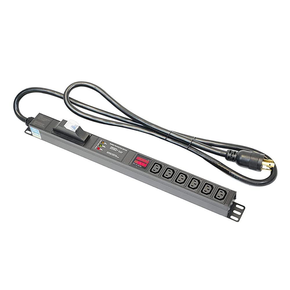 Amazon.com: Metered-Breaker-Surge Protection PDU, 240V, L6-30P, 30A,  7200watts, (6) C13 Outlets, Crypto Mining, Data Centre, ASIC/RIGS :  Electronics