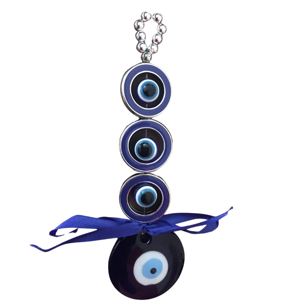 GJ 3 Eye Balls Evil Eye Classic Design Hanging for Home, Office, Shop & Car