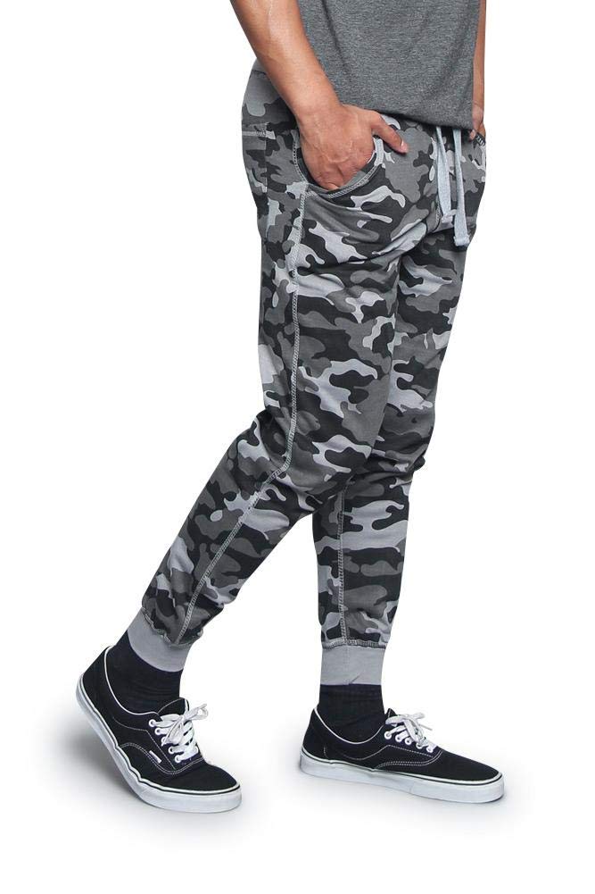 G-Style USA Premium Cotton Blend Cuffed Fleece Sweatpants - UJ13123 - Grey Camo - X-Large - DD12E