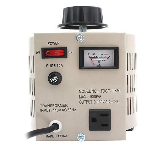 Miniatura 8 de LVYUAN Regulador de voltaje variable de transformador variable salida de 0-130 V entrada de 110 V-120 V 500 VA