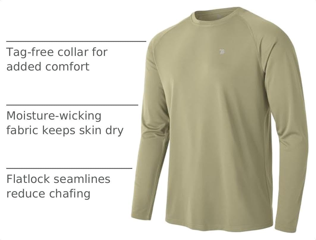 TBMPOY Mens Sun Protection Hiking Shirts Long Sleeve Water UPF 50+ SPF UV Shirts Lightweight Fishing Hiking Swimming image 4