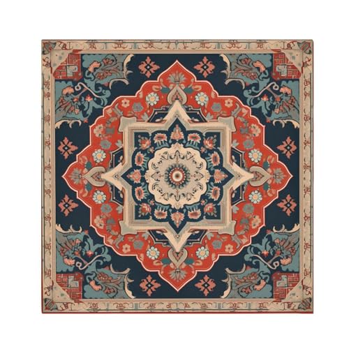 Servilletas de Tela Vintage Estilo Boho Mandala Azul Pack 6 miniatura 1