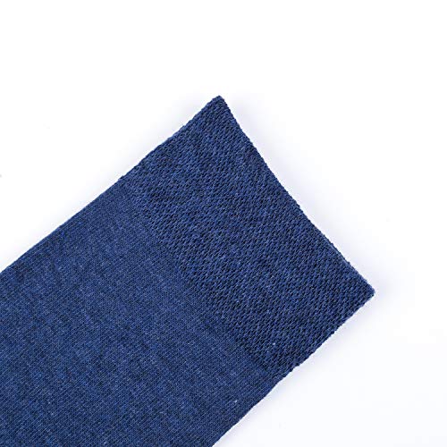 Mens Classic Cotton Dress Socks Thin Lightweight For Office Business Non-Binding Comfortable Casual Crew Socks Black 6 Pack #TOP4