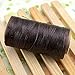 Wax String 284 Yards 150D 1mm - Waxed String Cord for Leather Sewing, Deep Brown Color, Resistant to Abrasion and Fading, Brown Waxed Thread for Leather Craft, Bookbinding, and Shoe Repairing