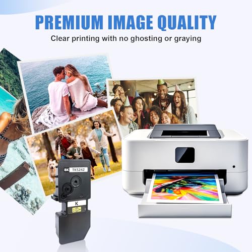 Image of TK5242 TK-5242 Toner Cartridge Compatible Replacement for Kyocera TK 5242 TK-5242K 1T02R70US0 for ECOSYS P5026cdn P5026cdw M5526cdn M5526cdw Printers 4,500 Pages 2 Pack
