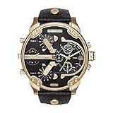 Diesel Mr. Daddy Analog Quartz  2.0 Two Hand Leather Watch