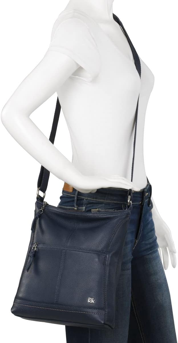 The Sak Womens Iris Crossbody in Leather Casual Purse With Adjustable Strap Zipper Pockets - Image 7