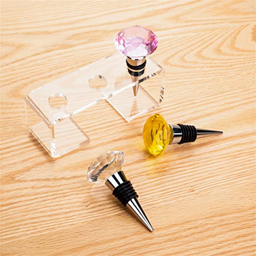 Crystal Wine Stoppers For Wine Bottle - Best Wine Bottle Stoppers 3 Color Crystal Wine Stoppers With Rack Best Wine Gift… #TOP3