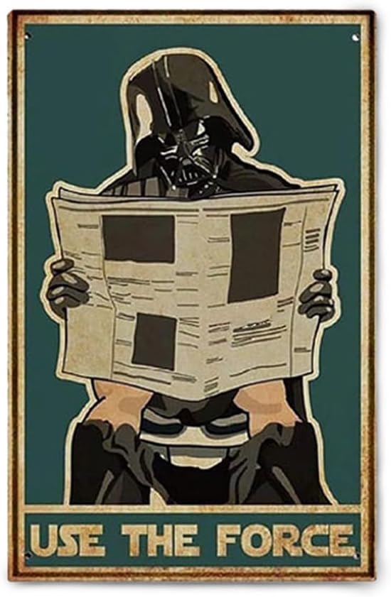 Vintage Metal Tin Sign Use The Force Funny Toilet Restroom Home Bar Club Outdoor Street Garage Wall Decor Art 8x12inch