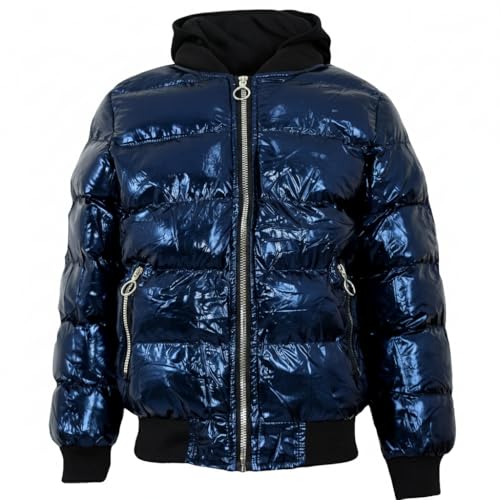 Veste rembourrée métallique enfant manteau d'hiver bubble chaud pour fille garçon