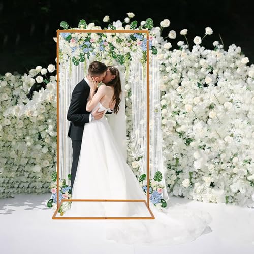 Arche de mariage stable avec base pour éviter le vent pendant la fête
