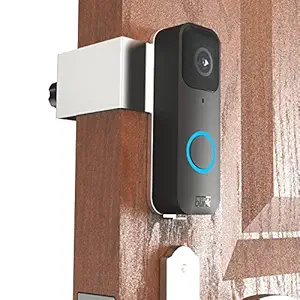 Blink Doorbell Door Mount,No Drill,Anti-Theft Mount Made of high-Hardness Stainless Steel and Aluminum Alloy. Not Block Doorbell Sensor(Silver)