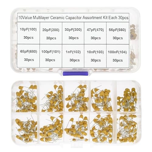 Kit condensateur ceramique multicouche 50V assortiment de 10pf a 100nf pour PCB