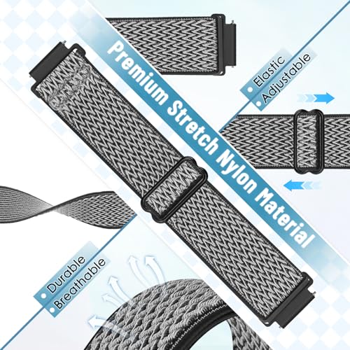 Elastic Quick Release 18mm Watch Bands Compatible with Garmin Venu 3S/Venu 2S/Vivoactive 4S/Vivomove 3S/Forerunner 255S/255S Music/Forerunner 265S, Adjustable Stretchy Nylon Loop Replacement Straps by Puhuite - Used condition - Image 3