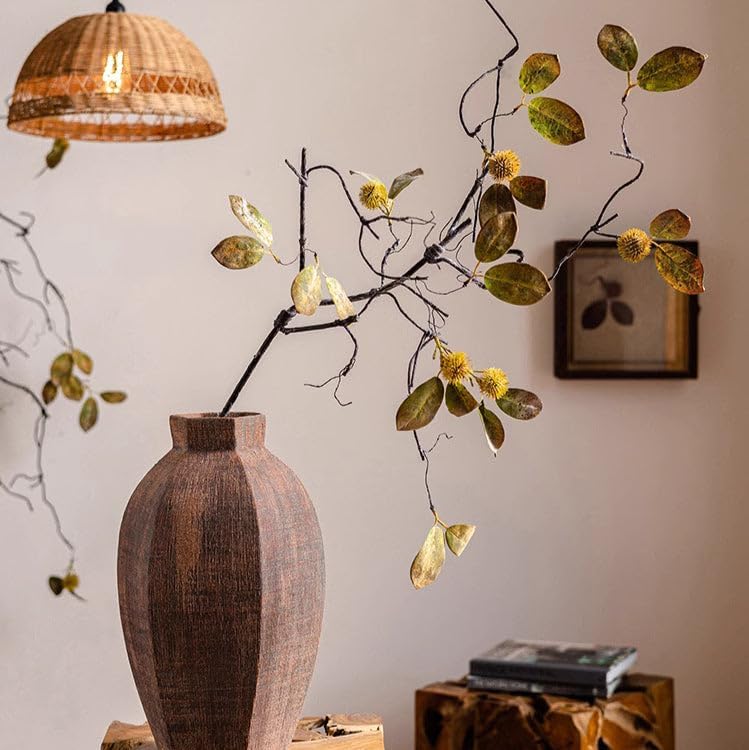 Rustic Reach Chestnut Leaf Branch Stem 44.5" Tall Green/Five Stems