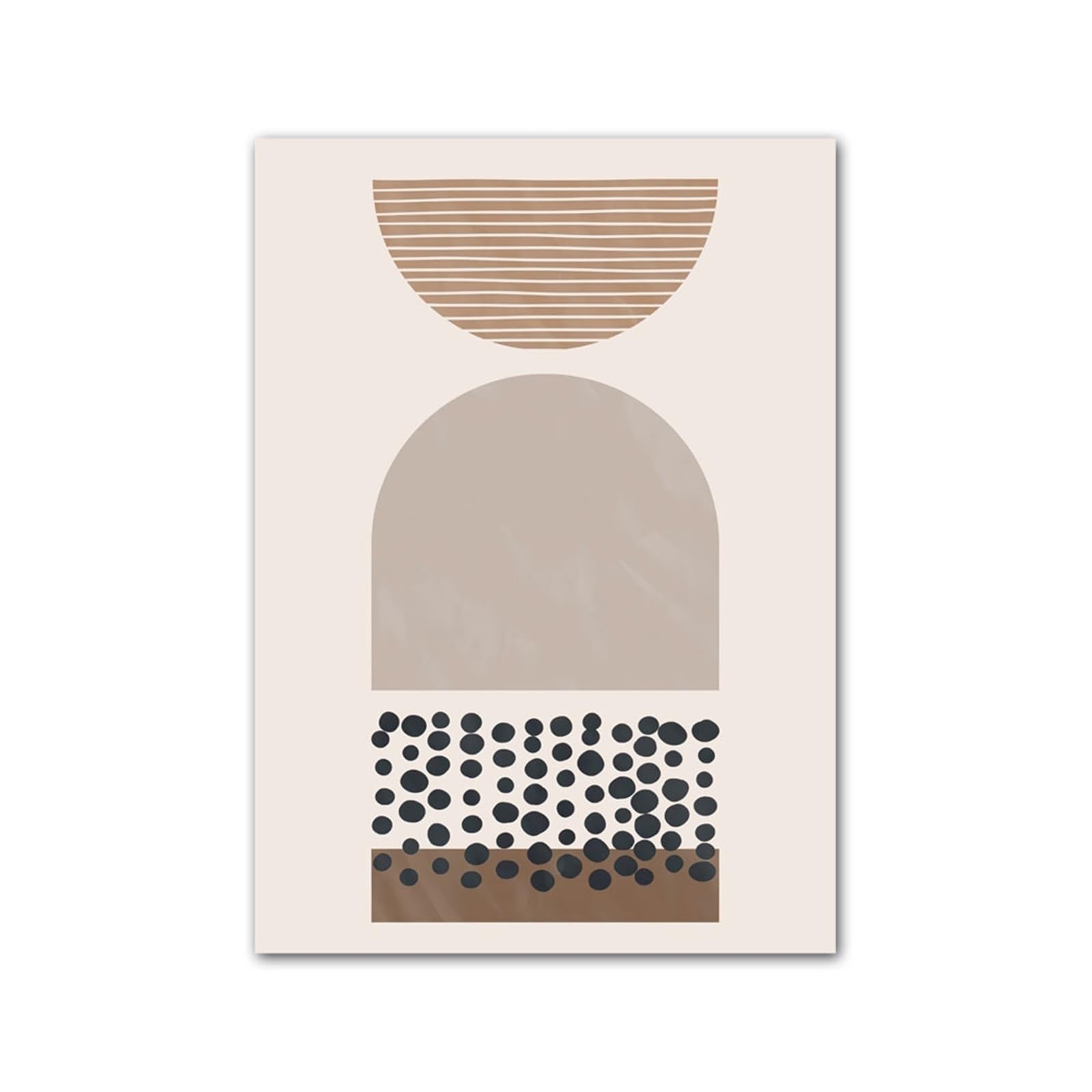 Peinture sur toile plante beige pour décoration salon scandinave
