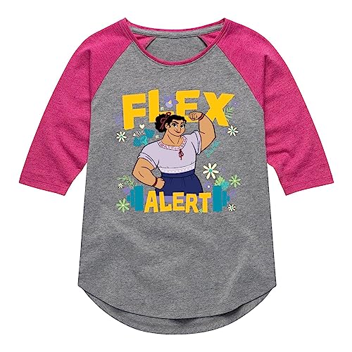 Disney Encanto - Luisa Flex Alert - Toddler and Youth Girls Raglan Graphic T-Shirt