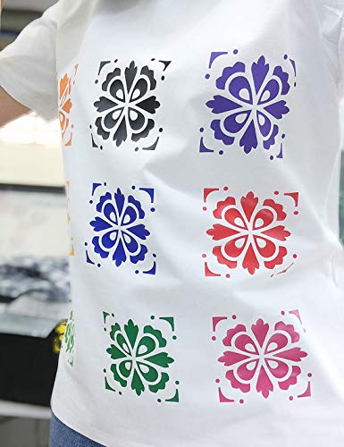 Image of guangyintong Red Heat Transfer Vinyl, 12 inch x 8ft Red Iron on Vinyl for T-Shirts, HTV Vinyl for All Cutter Machines Easy to Cut & Weed for Heat Vinyl Design
