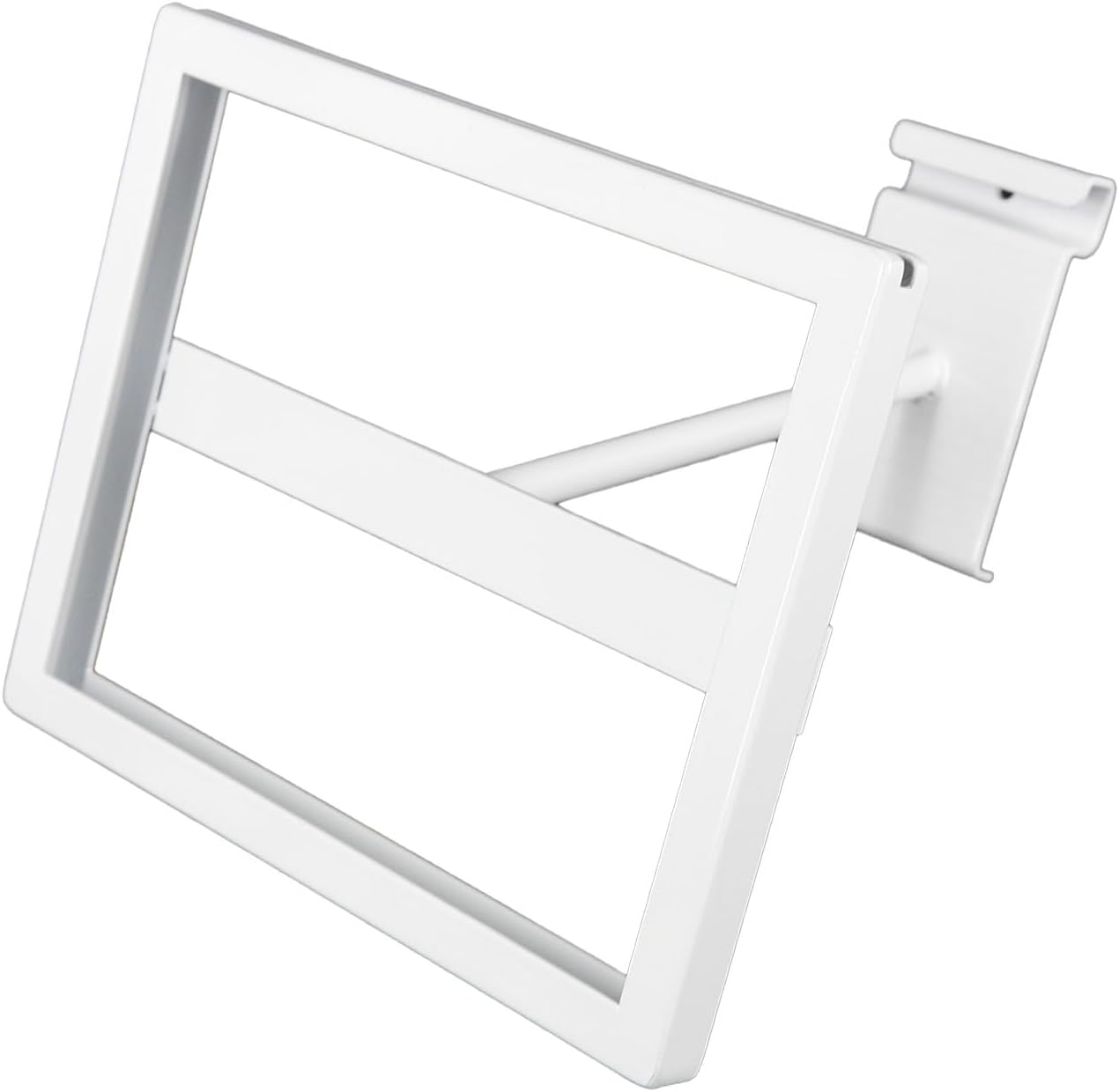 SSWBasics Rectangular White Faceout Sign Holder for Wire Grid - Holds 7W x 5 ½H Signs