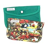 Cussi MaskCase-pack de 2 estuches rectangulares para mascarilla (VERDE, CAMPO)