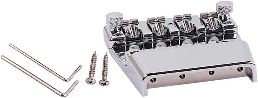 18mm Adjustable Chrome 4 String Bass Bridge Saddle For Rickenbacker Guitar Parts