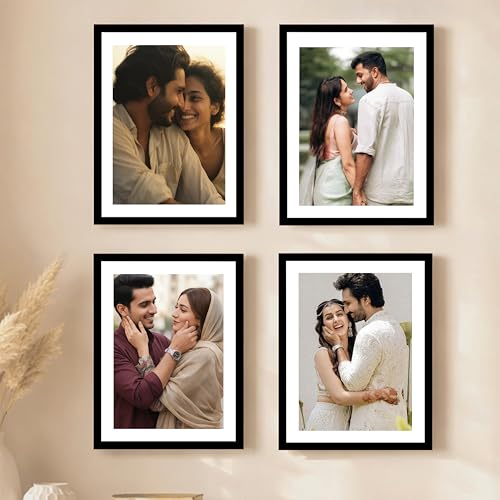 Image of Art Street Premium Photo Frame for living room, Classic Aesthetic Design Photo Frames for Photograph, Art Work, Kids Room Set of 4 (6x8 Inch, Black)