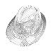 DB LED Flashlight Fedora hat, Unisex, colorful, suitable for party and club, light up the night
