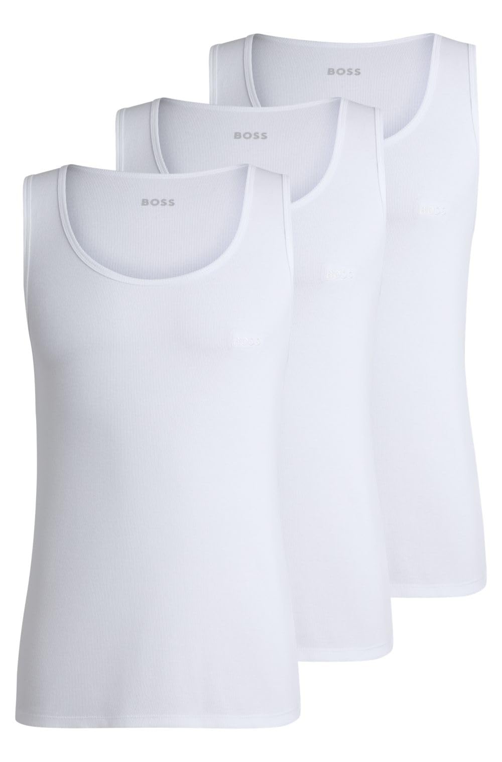 BOSS Mens Pack of Vests Strappy White M