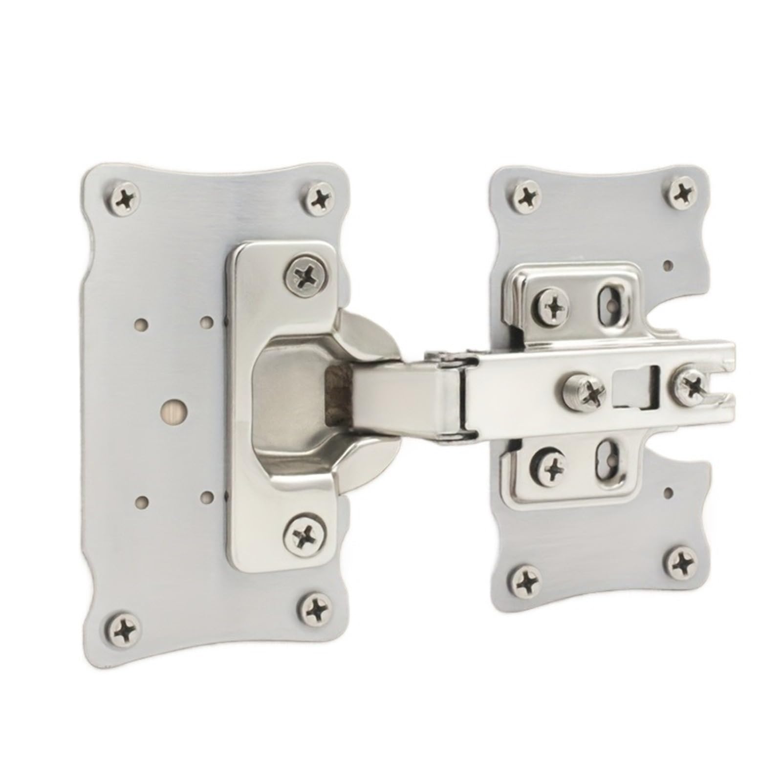 FQJYXWEWL Heavy-Duty Hinge Repair Plates - Cabinet Door Installation with Screw Holes 10Pcs