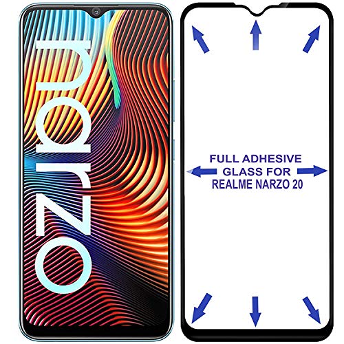 Image of Tempered Glass Screen Protector Compatible For REALME NARZO 20 ; 20A ; NARZO 10 ; 10A Full Screen Coverage (Except Edge to Edge) and Free Complete Easy Installation kit