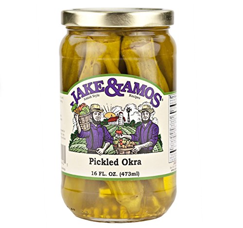 Jake & Amos Pickled Okra, 16 Oz. Jar (Pack of 2)