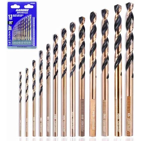 JEFE HEX 13 PCS Jobber Drill Bit Set Cover