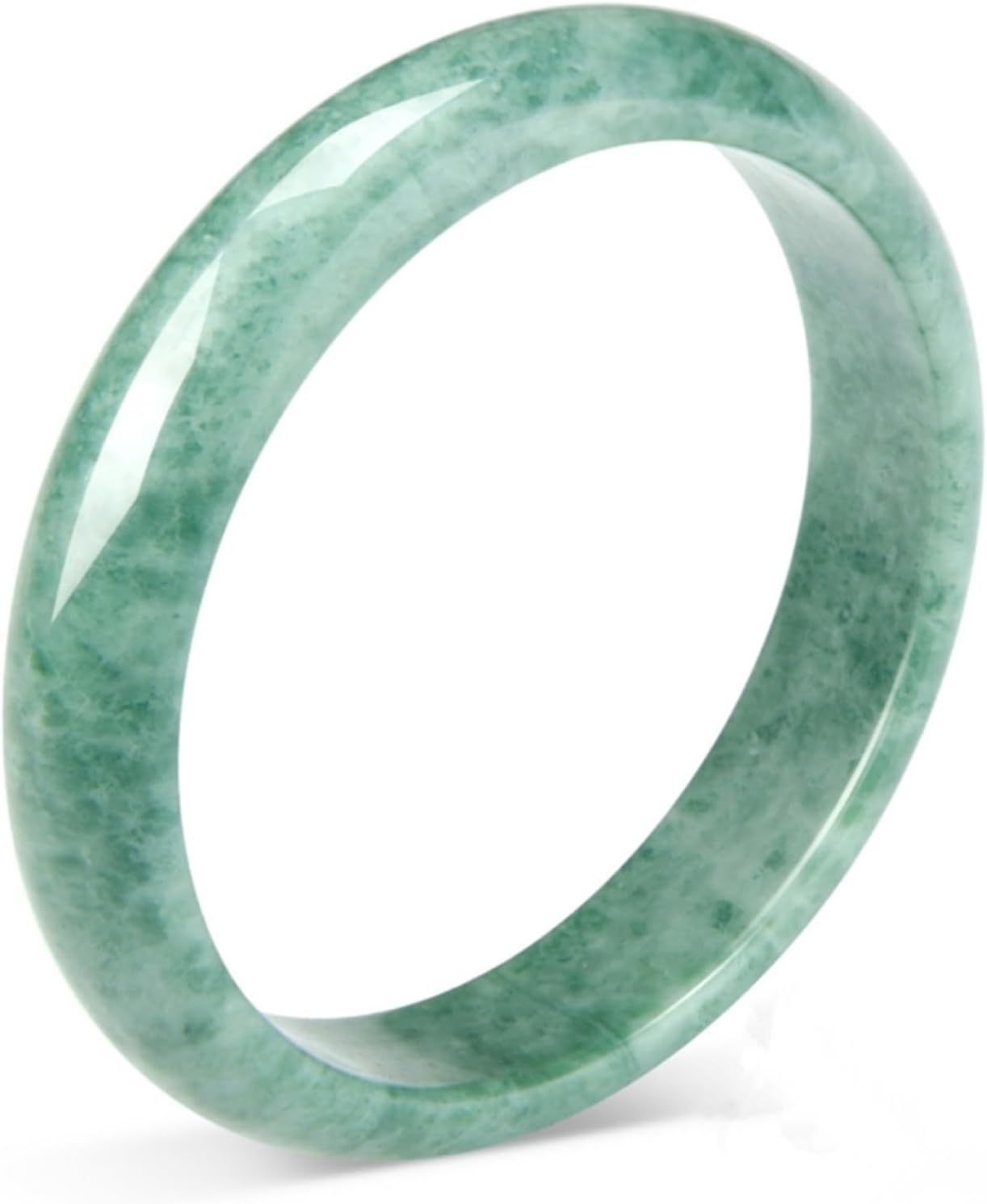 Landical 2.4'' Natural Jade Bracelet for Women Jade Bangle Bracelets with Box Good Luck Bangle Jewelry Gift for Mother