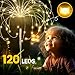 GIGALUMI Garden Decor Outdoor Lights 120LED 2Pack, Solar Garden Lights for Christmas Outside Fairy Firework Decorative,Solar Powered for Yard Pathway Flowerbed Planter Balcony Patio Decor (Warm White