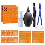 K&F Concept Camera Lens Cleaning Kit - 15ml Sensor Cleaner, Lens Pen Brush, Air Blower, Microfiber Cleaning Cloths & Full-Frame Sensors Cleaning Swabs for DSLR & Mirrorless Cameras