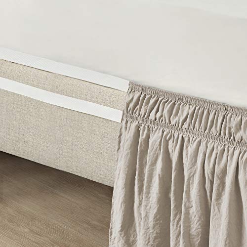 image for Lush Decor - Bedskirt, Elastic Ruched Ruffle, Easy Wrap Around Bedskir