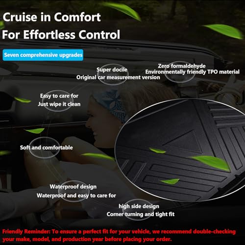 Wrangler Cargo Liners，Custom Fit Compatible with Jeep Wrangler 2011-2017 4-Door ＆ 2018 JK 4-Door All Weather Guard 3D Modeling Heavy Duty TPO Waterproof Rear Cargo Tray Trunk Floor Mat Protector by YQbrand - Image 2