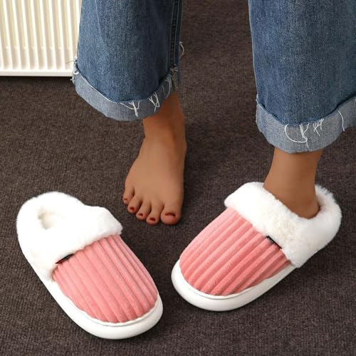 Slippers For Women Memory Foam Women's Warm House Slipper Comfortable Fleece Lined Winter Shoes with Soft Thick Soles Indoor Outdoor3