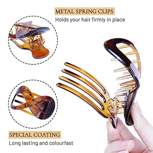 Kavya 5 Pcs Hair Claw Clip Hair Clips for Thick Hair Women Non-Slip Hair Claws Large Hair Clip - Image 3