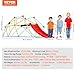 VEVOR Climbing Dome, 8FT Geometric Dome Climber with Slide, Jungle Gym Supports 600LBS and Easy Assembly for Kids 3 to 9 Years Old, with Climbing Grip, Outdoor and Indoor Play Equipment for Kids