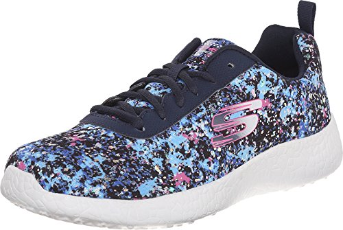 Skechers Sport Women's Burst Illuminations Fashion Sneaker,Navy/Multi,9 M US