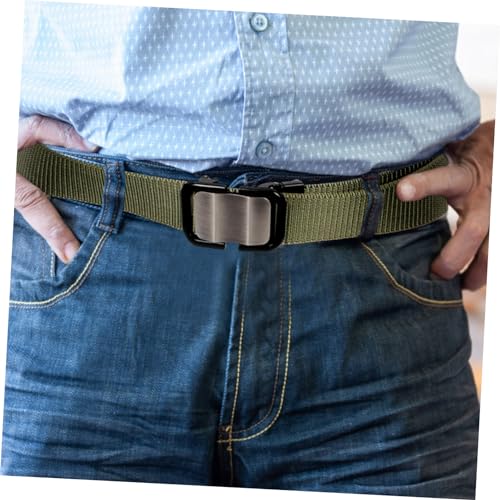 Men's Nylon Automatic Buckle Belt Breathable Casual Waistband for Jeans and Trousers Versatile Design Comfortable Fit for Everyday Wear4