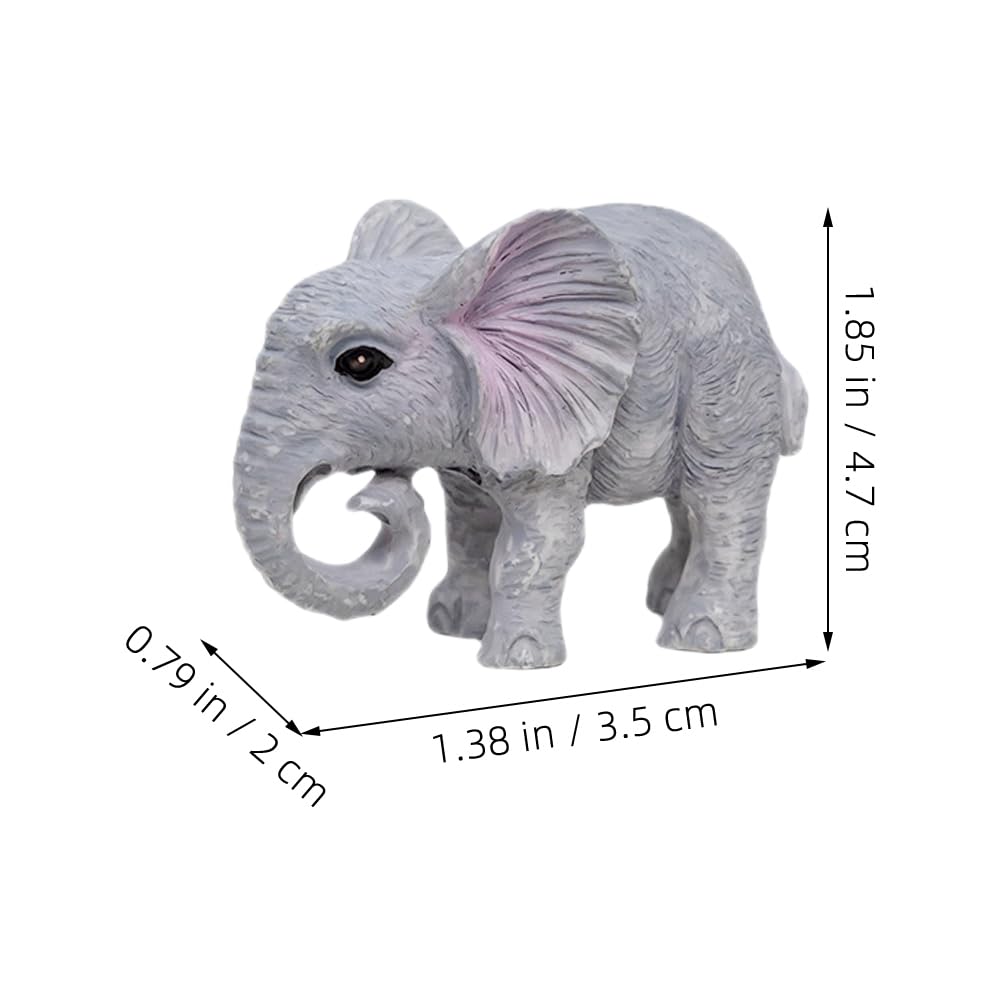 BESPORTBLE 6pcs Moss Micro Landscape Fake Elephant Figures Toy Tiny Elephant Figures Miniatures Statue Terrarium Figurines Animal Ornament Resin - Image 4