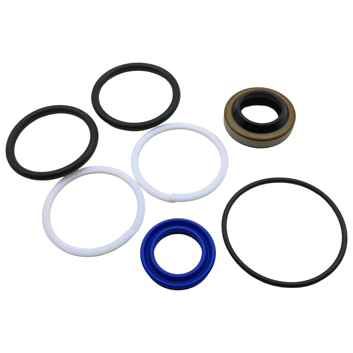 REPLACEMENTKITS.COM Brand Steering Cylinder Seal Kit Compatible with CIH AG and NH AG Only Some Models Replaces SBA344960442