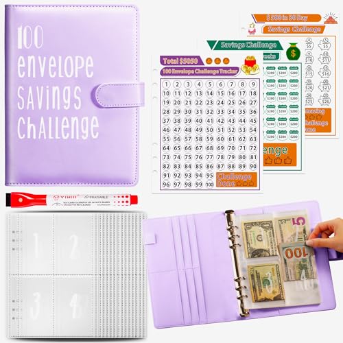 Zyro Zone 100-Tage-Umschläge Geldspar-Herausforderungsbinder