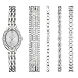 Folio Set reloj con pulseras fmdfl2079 sets de aleación en color plateado para mujer
