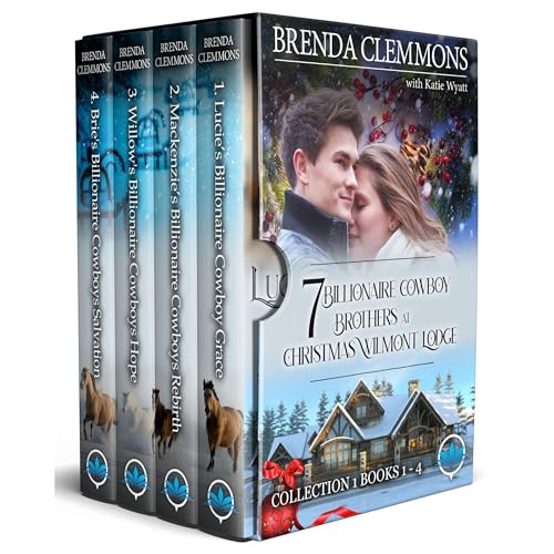 Seven Billionaire Cowboy Brothers at Christmas Wilmont Lodge Collection 1 Books 1 - 4 Audiolibro Por Brenda Clemmons, Katie W