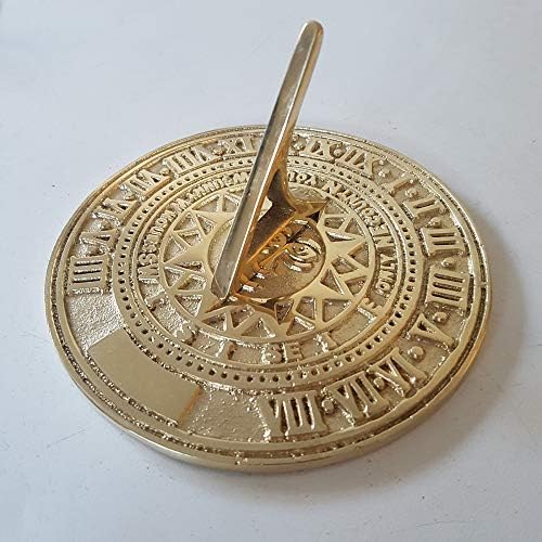 garden ornaments and accessories Round Small Sunny Hours Brass Sundial
