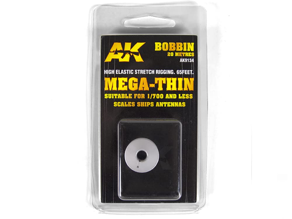 AK AK9134 Elastic Rigging Bobbin: MEGA-Thin (20m)